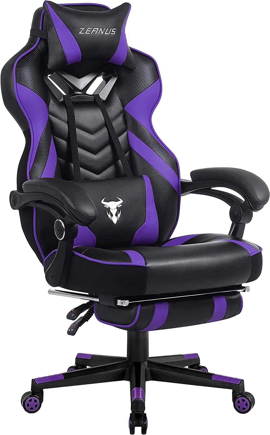 Purple Gaming Chair Reclining Computer Chair with 